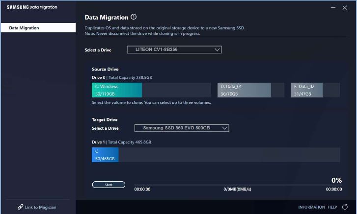 Risorsa grafica - foto, screenshot o immagine in genere - relativa ai contenuti pubblicati da amdzone.it | Nome immagine: news31081_Samsung-SSD-Data-Migration-Screenshot_1.jpg