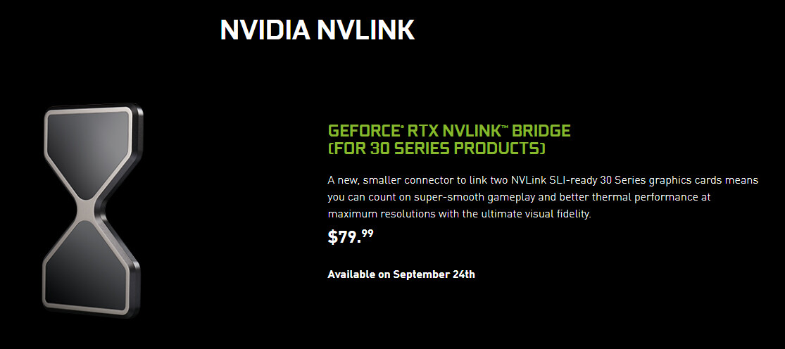Immagine pubblicata in relazione al seguente contenuto: Tra le nuove card Ampere di NVIDIA soltanto la GeForce RTX 3090  SLI Ready | Nome immagine: news31086_GeForce-RTX-3090_2.jpg