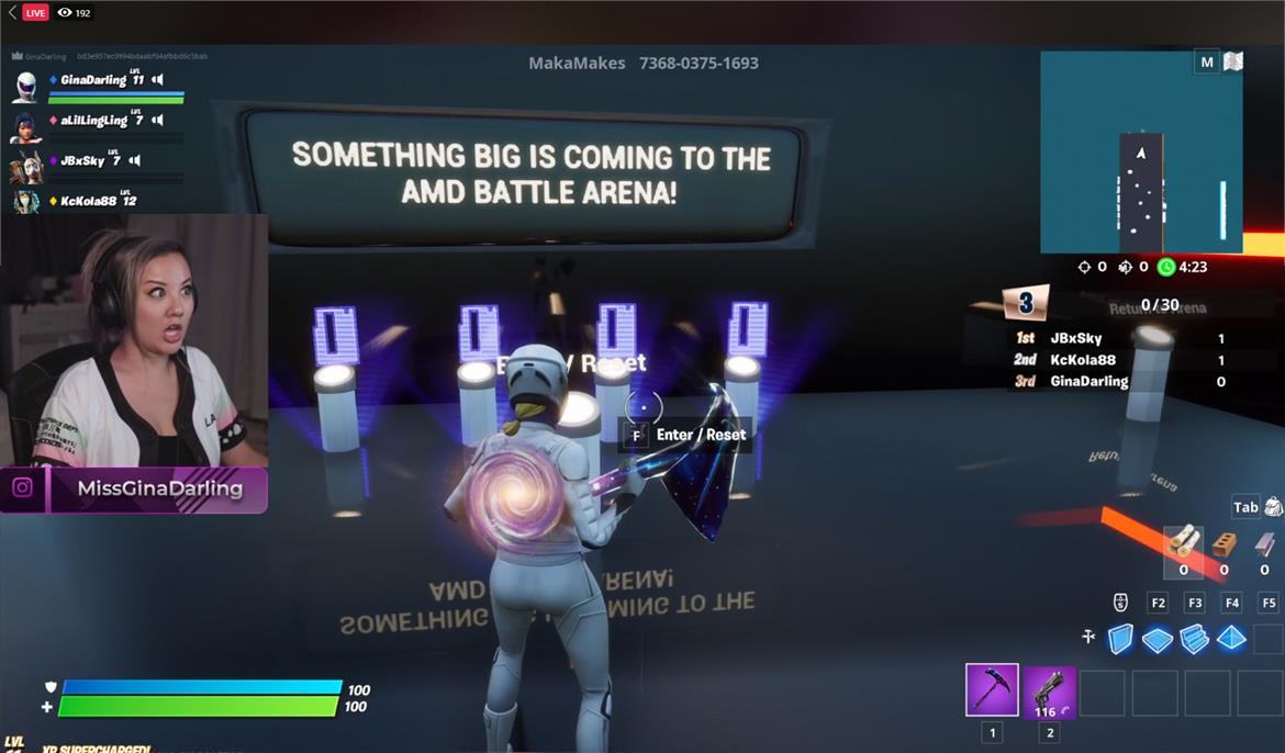 Immagine pubblicata in relazione al seguente contenuto: AMD utilizza una mappa personalizzata di Fortnite come teaser per Big Navi | Nome immagine: news31093_AMD-Big-Navi-Easter-Egg_1.jpg