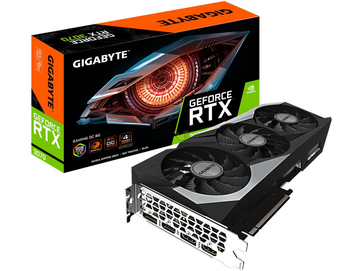 Media asset in full size related to 3dfxzone.it news item entitled as follows: Prime immagini delle GeForce RTX 3070 GAMING OC e 3070 EAGLE OC di GIGABYTE | Image Name: news31137_GIGABYTE-GeForce-RTX-3070_1.jpg