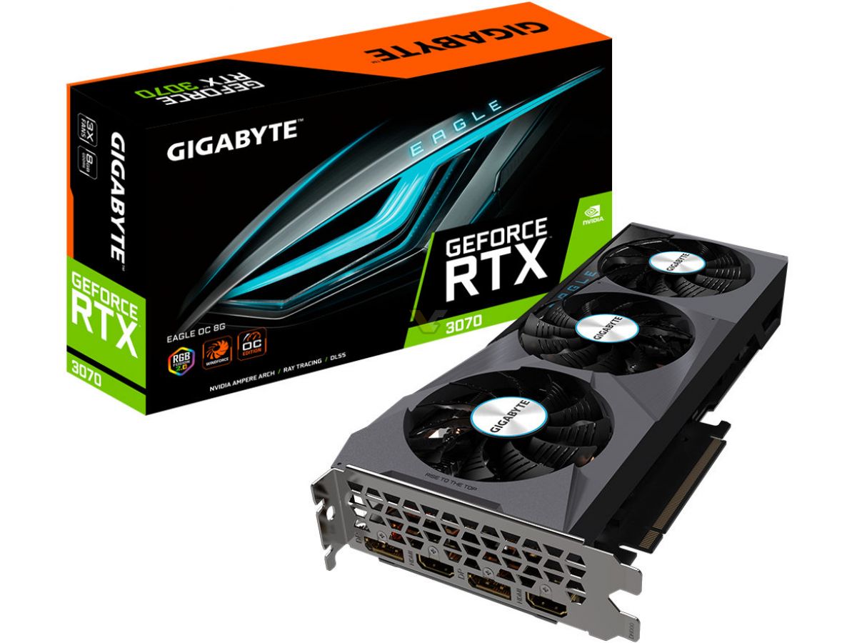 Media asset in full size related to 3dfxzone.it news item entitled as follows: Prime immagini delle GeForce RTX 3070 GAMING OC e 3070 EAGLE OC di GIGABYTE | Image Name: news31137_GIGABYTE-GeForce-RTX-3070_2.jpg
