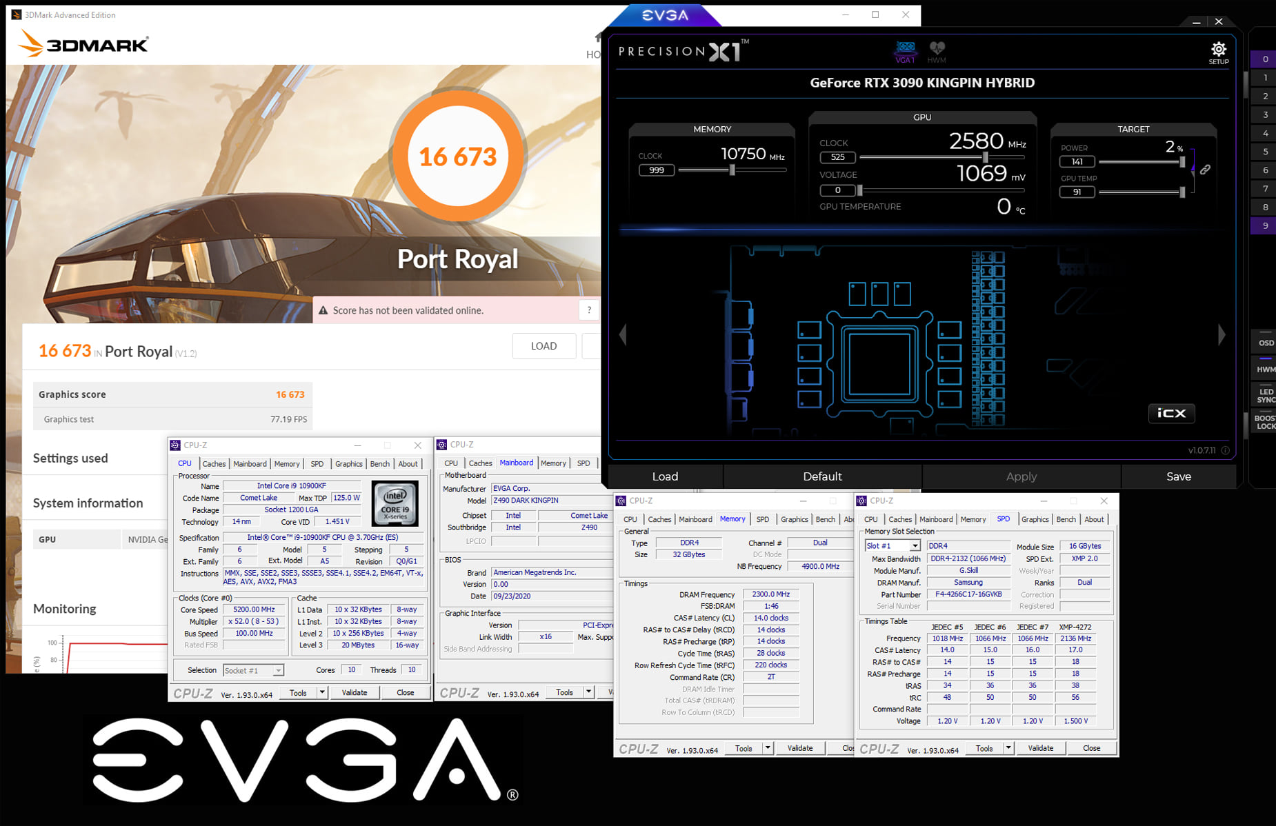 Immagine pubblicata in relazione al seguente contenuto: La EVGA GeForce RTX 3090 KINGPIN supera i 2.5GHz con azoto liquido | Nome immagine: news31154_EVGA-GeForce-RTX-3090-KINGPIN_2.jpg