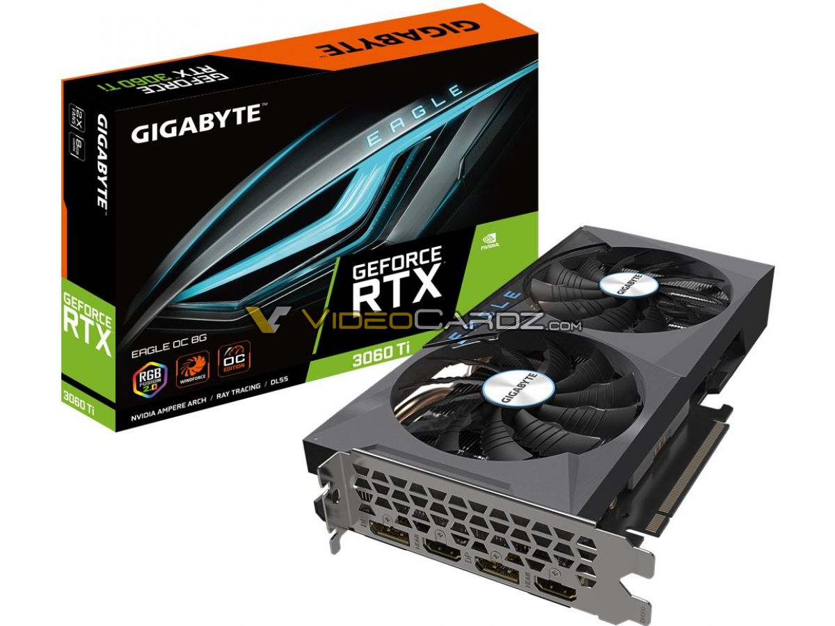 Immagine pubblicata in relazione al seguente contenuto: Prime immagini della GeForce RTX 3060 Ti Eagle OC 8GB di GIGABYTE | Nome immagine: news31310_GIGABYTE-GeForce-RTX-3060-Ti-Eagle-OC-8GB_4.jpg