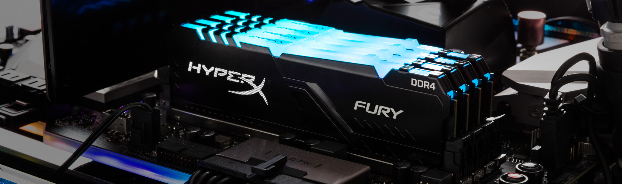 Media asset in full size related to 3dfxzone.it news item entitled as follows: Kingston lancia le memorie HyperX FURY DDR4 RGB per sistemi Intel e AMD | Image Name: news31343_HyperX-FURY-DDR4-RGB_1.jpg