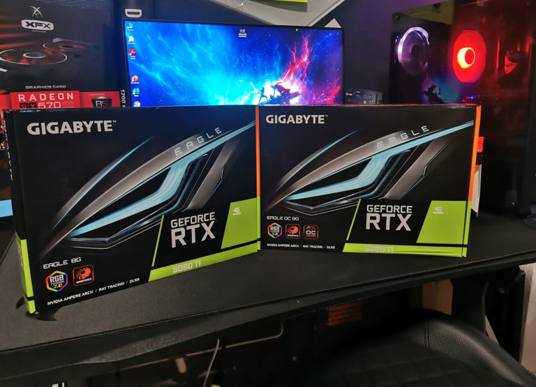 Immagine pubblicata in relazione al seguente contenuto: Foto dei bundle delle GeForce RTX 3060 Ti EAGLE 8GB e OC 8GB di GIGABYTE | Nome immagine: news31348_GIGABYTE-GeForce-RTX-3060-Ti-EAGLE-8GB_1.jpg