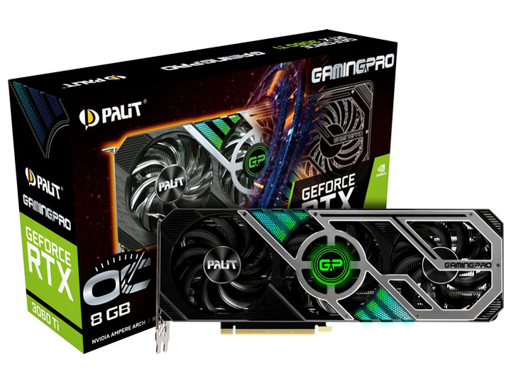 Media asset in full size related to 3dfxzone.it news item entitled as follows: Foto della video card GeForce RTX 3060 Ti GamingPro OC 8GB di Palit | Image Name: news31380_Palit-GeForce-RTX-3060-Ti-GamingPro-OC-8GB_4.jpg