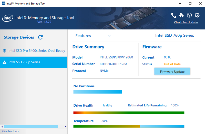 Media asset in full size related to 3dfxzone.it news item entitled as follows: Intel Optane & SSD Tools: Intel Memory and Storage Tool (Intel MAS) 1.4 | Image Name: news31394_Intel-Memory-and-Storage-Tool_1.png