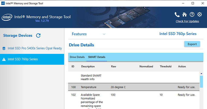 Media asset in full size related to 3dfxzone.it news item entitled as follows: Intel Optane & SSD Tools: Intel Memory and Storage Tool (Intel MAS) 1.4 | Image Name: news31394_Intel-Memory-and-Storage-Tool_2.png