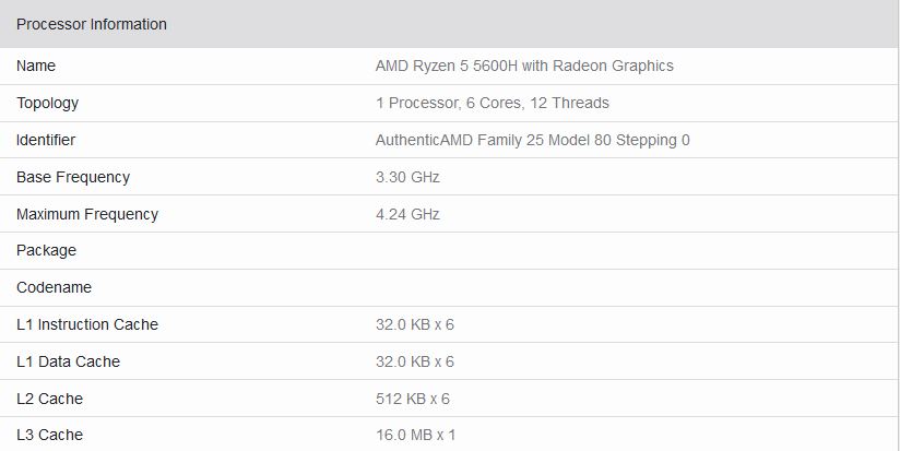 Immagine pubblicata in relazione al seguente contenuto: La APU AMD Ryzen 5 5600H (Cezanne-H) esibisce score elevati con Geekbench | Nome immagine: news31478_APU-AMD-Ryzen-5-5600H_1.jpg