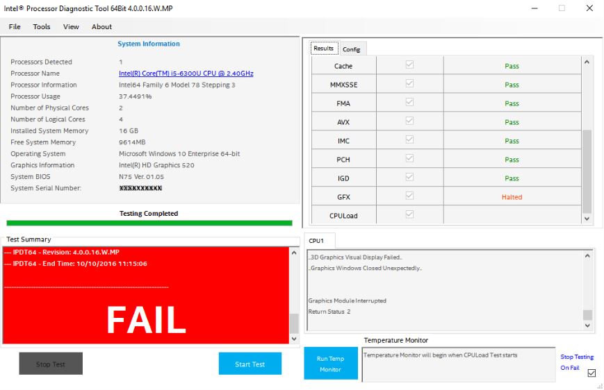 Immagine pubblicata in relazione al seguente contenuto: Testing & Information Utilities: Intel Processor Diagnostic Tool 4.1.5.37 | Nome immagine: news31533_Intel-Processor-Diagnostic-Tool_2.jpg