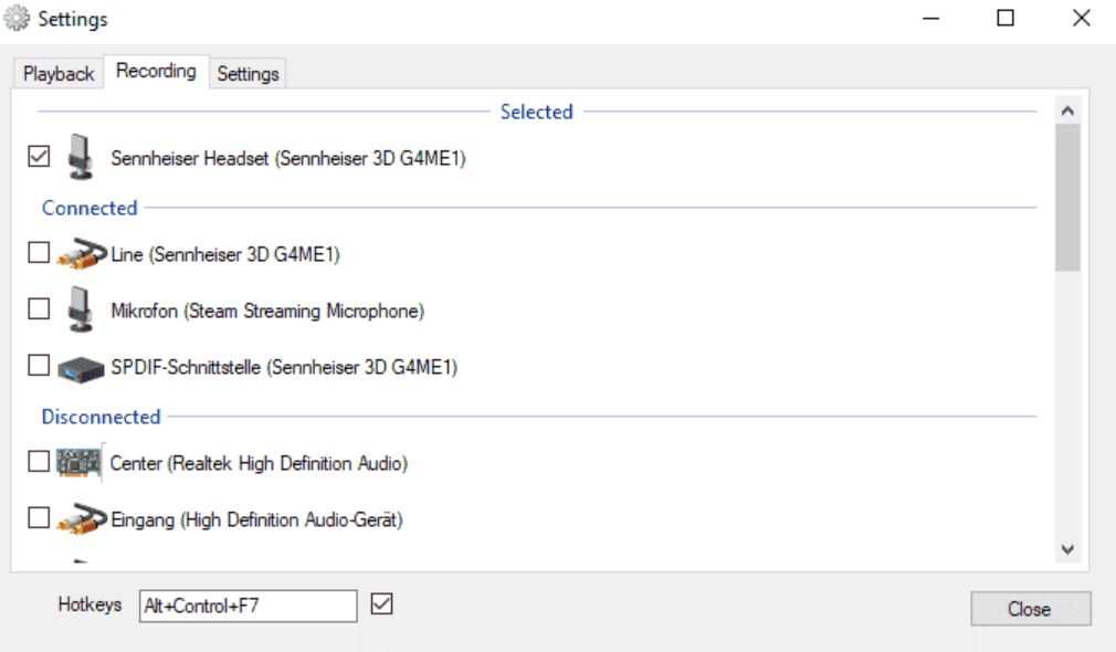 Media asset in full size related to 3dfxzone.it news item entitled as follows: SoundSwitch 5.7.2 cambia al volo la device audio per il playback o il recording | Image Name: news31635_SoundSwitch-Screenshot_2.jpg