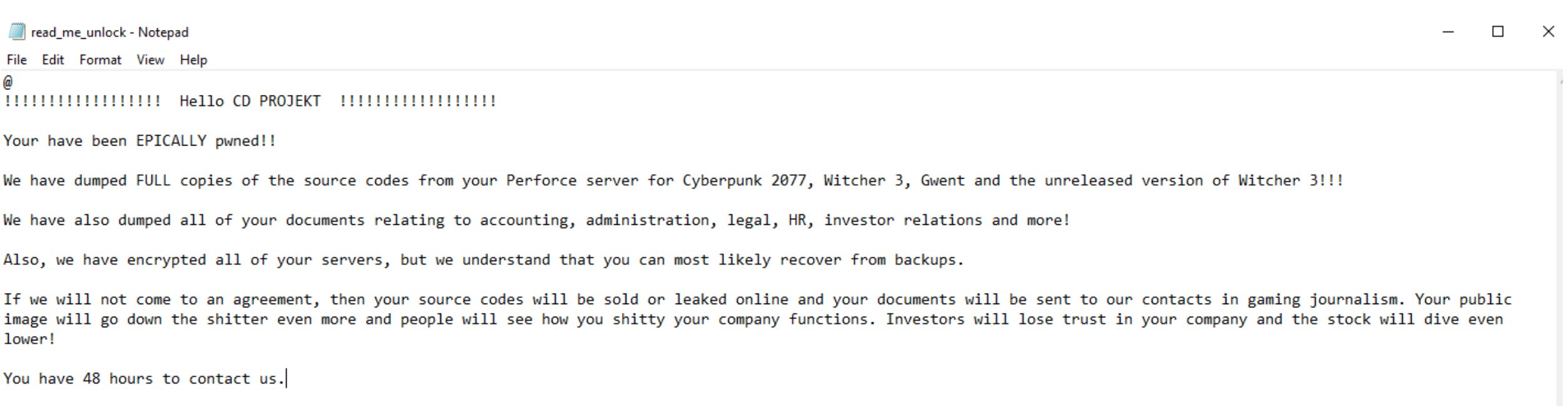 Media asset in full size related to 3dfxzone.it news item entitled as follows: CD Projekt RED vittima di un attacco: violati codice sorgente e documenti | Image Name: news31677_CD-Projekt-RED-Cyberpunk-2077_5.jpg