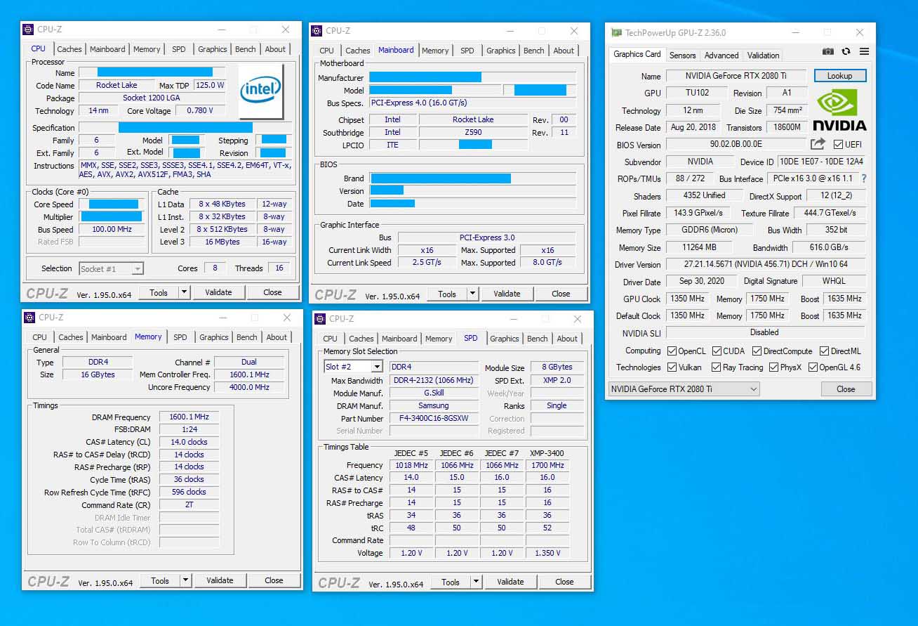 Immagine pubblicata in relazione al seguente contenuto: Testing & Benchmark: Core i7-11700K vs Ryzen 7 5800X vs Core i7-10700K | Nome immagine: news31689_Intel-Core-i7-11700K-Testing-Preview_1.jpg