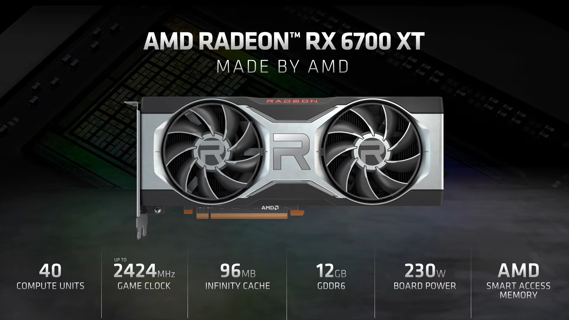 Immagine pubblicata in relazione al seguente contenuto: AMD annuncia la Radeon RX 6700 XT: foto, specifiche, prezzo e data di lancio | Nome immagine: news31762_AMD-Radeon-RX-6700-XT_2.png