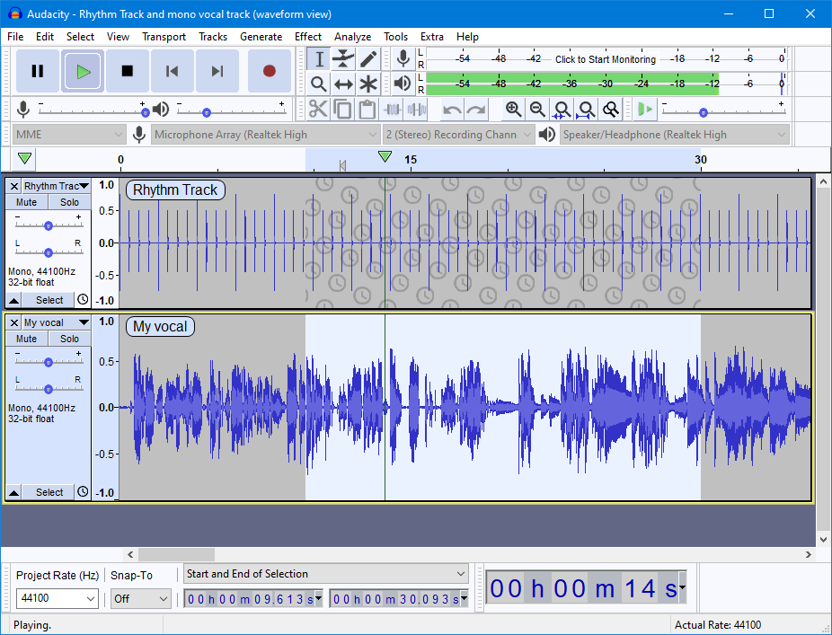 Immagine pubblicata in relazione al seguente contenuto: Open Source Multi-track Audio Editing & Recording: Audacity 3.0.0 | Nome immagine: news31816_Audacity-Screenshot_2.png