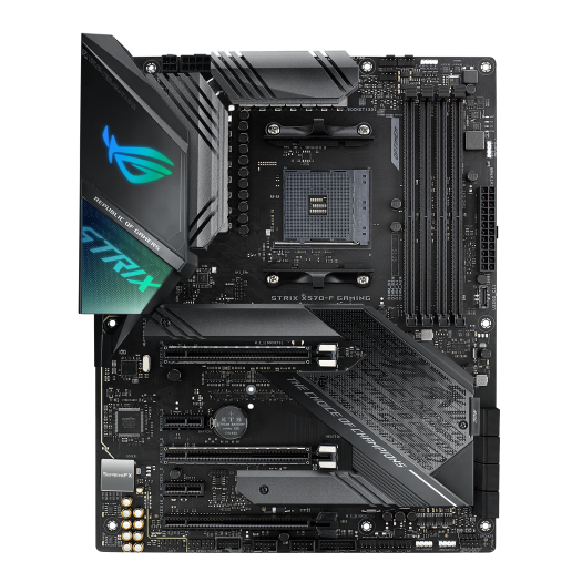 Immagine pubblicata in relazione al seguente contenuto: Le motherboard ROG Crosshair VIII e Strix X570 in arrivo con cooler passivo | Nome immagine: news32094_ASUS-ROG-Strix-X570-F-Gaming_1.png