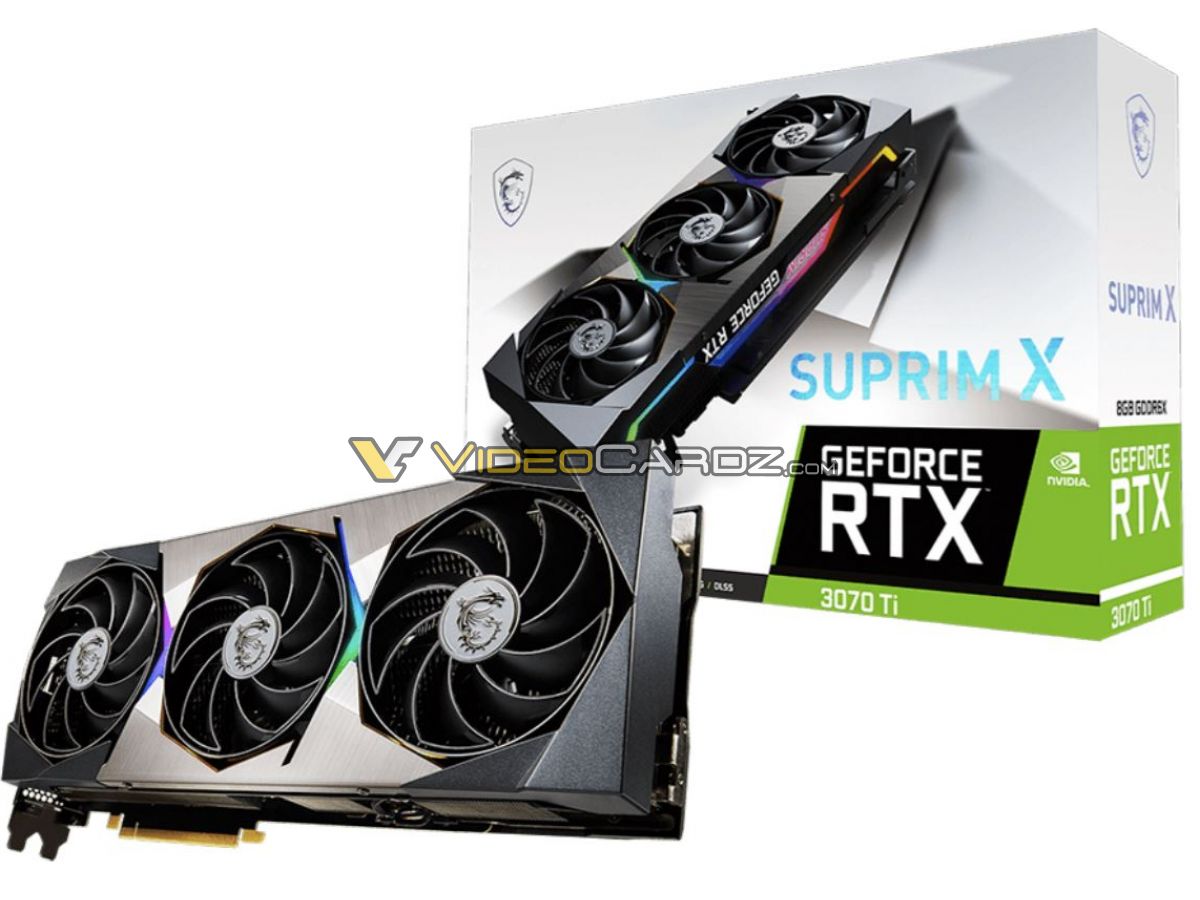 Immagine pubblicata in relazione al seguente contenuto: Foto delle GeForce RTX 3070 Ti SUPRIM X e RTX 3070 Ti Ventus 3X di MSI | Nome immagine: news32108_MSI-GeForce-RTX-3070-Ti_2.jpg