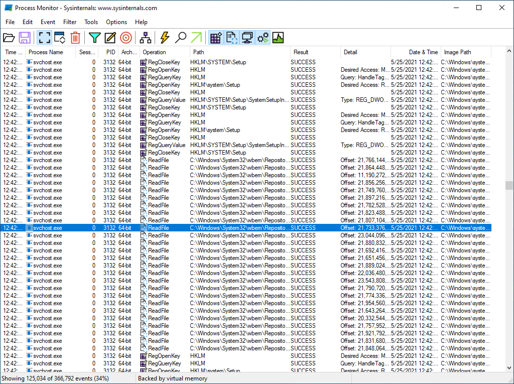 Immagine pubblicata in relazione al seguente contenuto: Windows Utilities: Microsoft Process Monitor 3.82 - Windows x86 & x84 Ready | Nome immagine: news32125_Microsoft-Process-Monitor-Screenshot_1.png