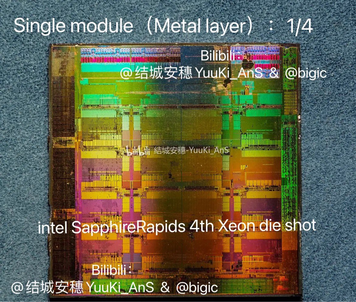 Media asset in full size related to 3dfxzone.it news item entitled as follows: Foto leaked del die di una CPU Intel Xeon Sapphire Rapids dopo il delidding | Image Name: news32158_Intel-Xeon-Sapphire-Rapids_3.jpg