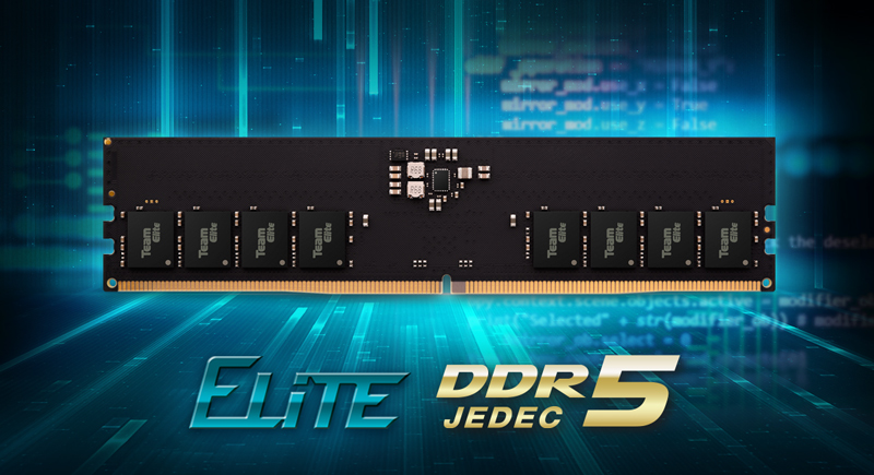 Immagine pubblicata in relazione al seguente contenuto: TEAMGROUP annuncia l'imminente arrivo sul mercato di un kit di DDR5 da 32GB | Nome immagine: news32181_TEAMGROUP-ELITE-DDR5_1.jpg