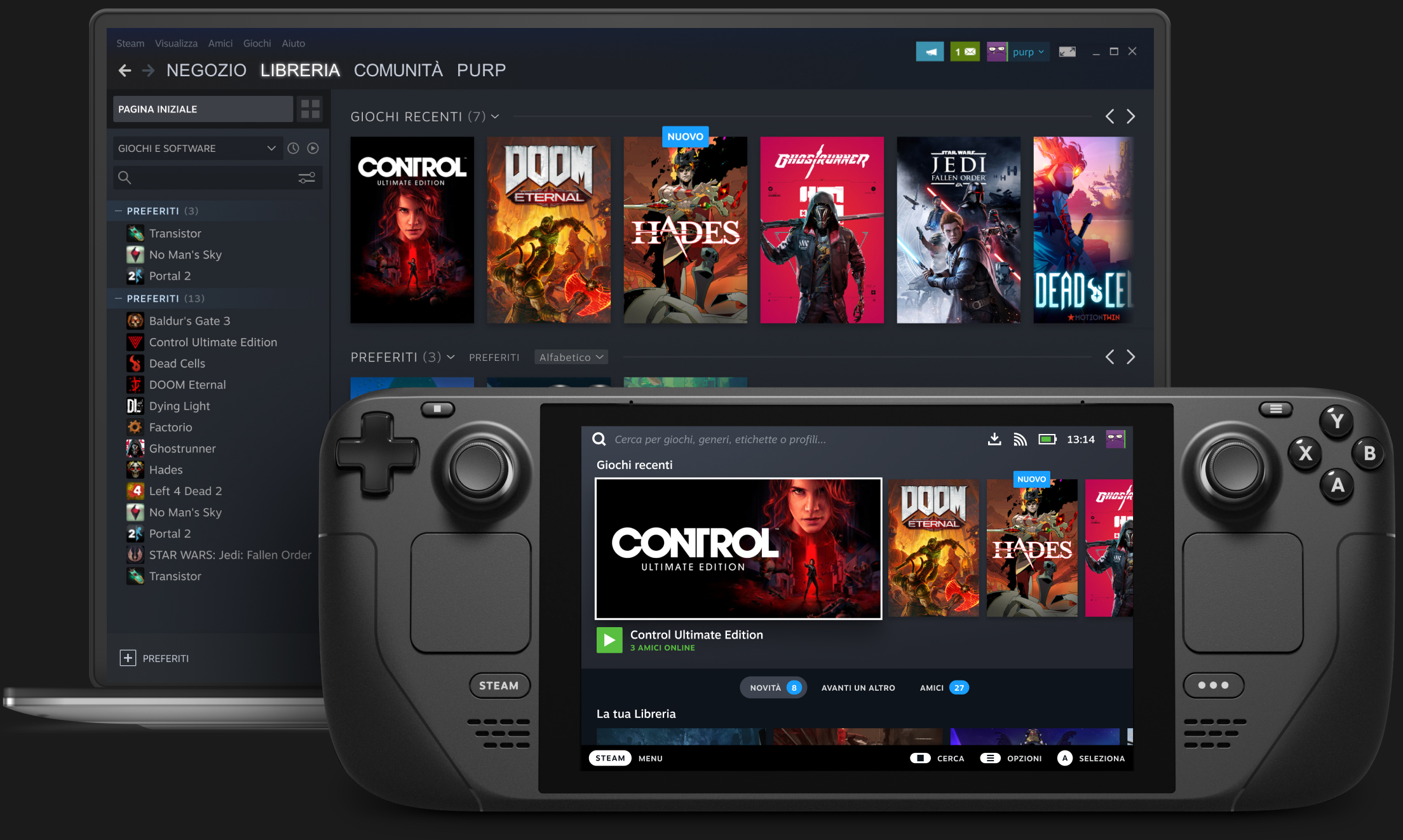 Immagine pubblicata in relazione al seguente contenuto: Valve annuncia la gaming console Steam Deck: foto, specifiche e prezzi | Nome immagine: news32272_Valve-Steam-Deck_4.jpg