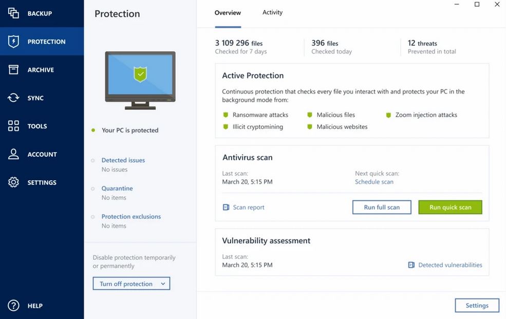 Immagine pubblicata in relazione al seguente contenuto: True Image 2021 effettua il backup dei file e protegge il sistema in tempo reale | Nome immagine: news32316_True-Image-Screenshot_1.JPG