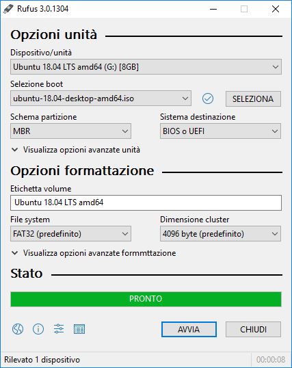 Immagine pubblicata in relazione al seguente contenuto: Rufus 3.15 formatta e crea drive flash USB avviabili da immagini ISO | Nome immagine: news32327_Rufus-Screenshot_1.png