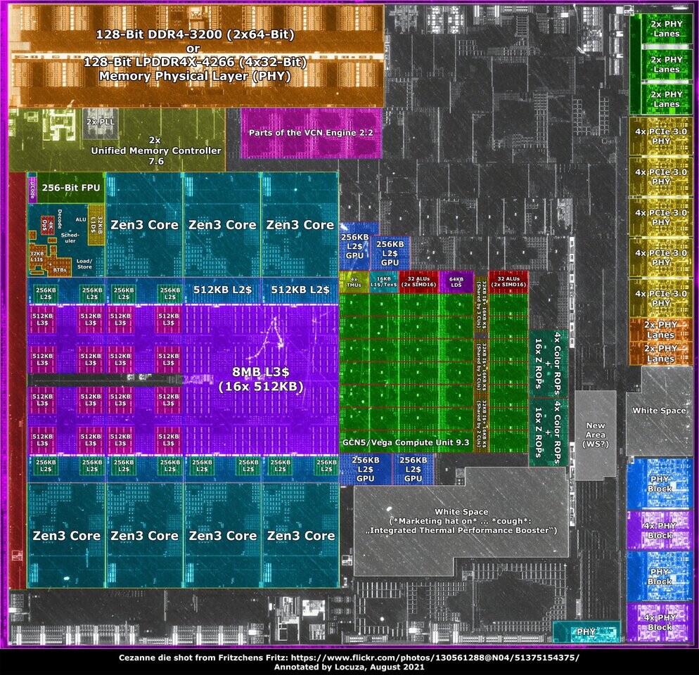Immagine pubblicata in relazione al seguente contenuto: Foto in alta risoluzione del die della APU AMD Ryzen 5 5600G dopo il delidding | Nome immagine: news32360_AMD-Ryzen-5-5600G_4.JPG