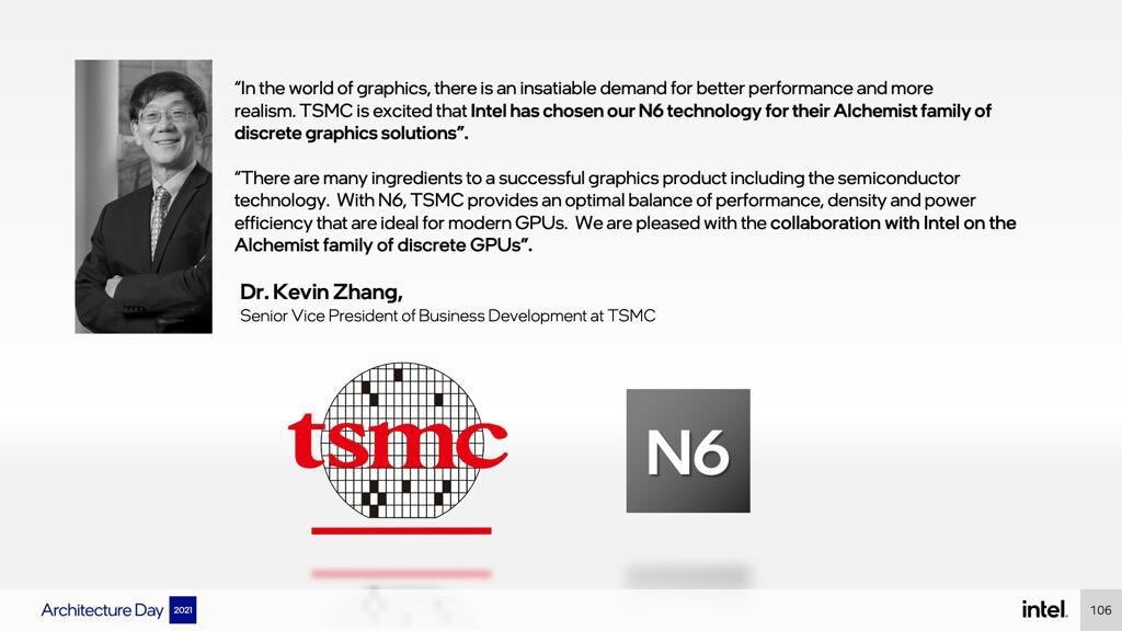 Immagine pubblicata in relazione al seguente contenuto: La GPU Intel Arc Alchemist viene fabbricata con il nodo N6 con EUV di TSMC | Nome immagine: news32383_Intel-Arc-Alchemist-6nm_3.JPG