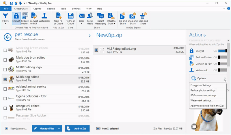 Immagine pubblicata in relazione al seguente contenuto: Archive Management & Backup Utilities: WinZip 26.0 - Cloud & PDF Ready | Nome immagine: news32413_Winzip-Screenshot_1.gif