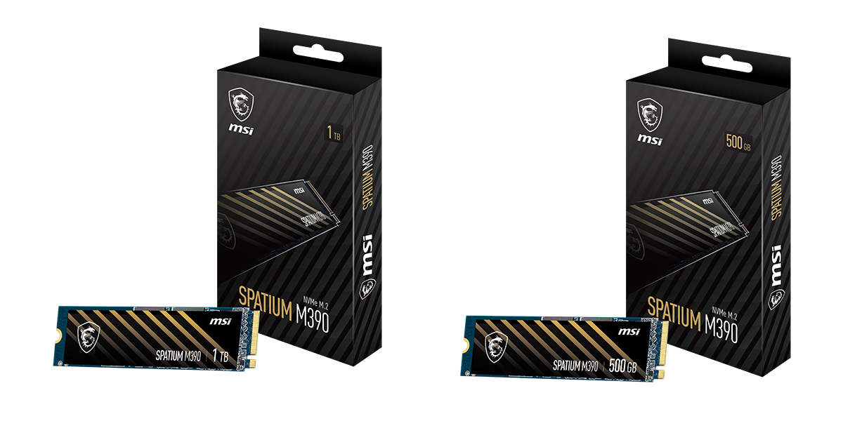 Immagine pubblicata in relazione al seguente contenuto: MSI propone gli SSD SPATIUM M390 NVMe M.2 a gamer e content creator | Nome immagine: news32508_MSI-SPATIUM-M390-NVMe-M2_1.jpg