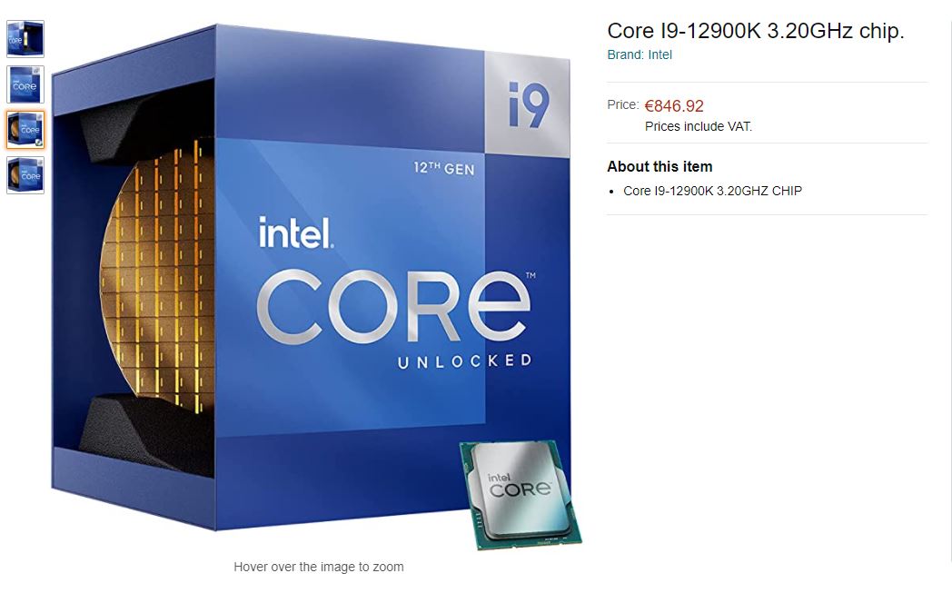 Immagine pubblicata in relazione al seguente contenuto: Amazon rivela i prezzi di alcune CPU Intel Core di dodicesima generazione | Nome immagine: news32535_Amazon-Intel-Core-Alder-Lake_1.jpg