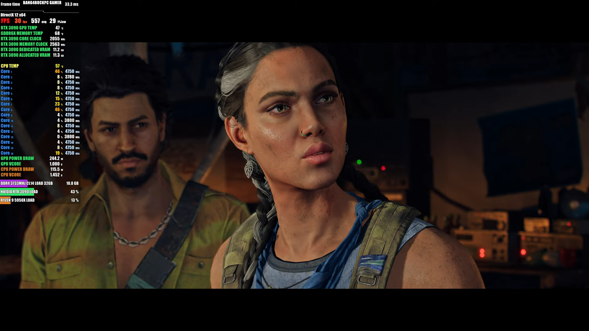 Media asset in full size related to 3dfxzone.it news item entitled as follows: Far Cry 6 | 4K Gameplay | GeForce RTX 3090 vs Radeon RX 6900 XT | Image Name: news32556_Far-Cry-6_GeForce-RTX-3090_Screenshot_2.png