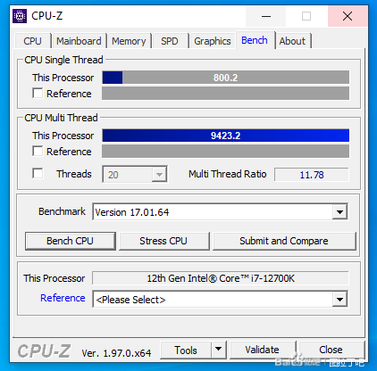 Media asset in full size related to 3dfxzone.it news item entitled as follows: Gli score di una CPU Core i7-12700K con CPU-Z vicini a quelli del Ryzen 9 5900X | Image Name: news32559_CPU-Z-Core-i7-12700K_1.png