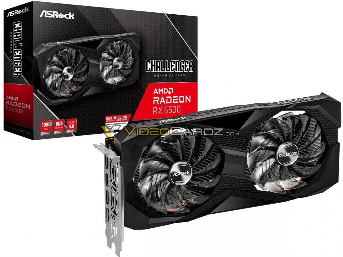 Immagine pubblicata in relazione al seguente contenuto: Foto delle video card Radeon RX 6600 di ASRock, PowerColor e XFX | Nome immagine: news32568_ASRock-Radeon-RX-6600-Challenger_1.jpg