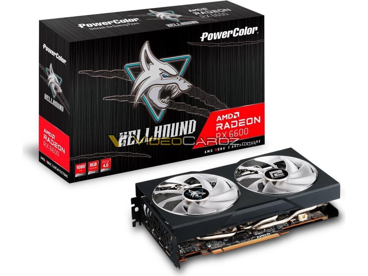 Immagine pubblicata in relazione al seguente contenuto: Foto delle video card Radeon RX 6600 di ASRock, PowerColor e XFX | Nome immagine: news32568_PowerColor-Radeon-RX-6600-Hellhound-ITX_1.jpg