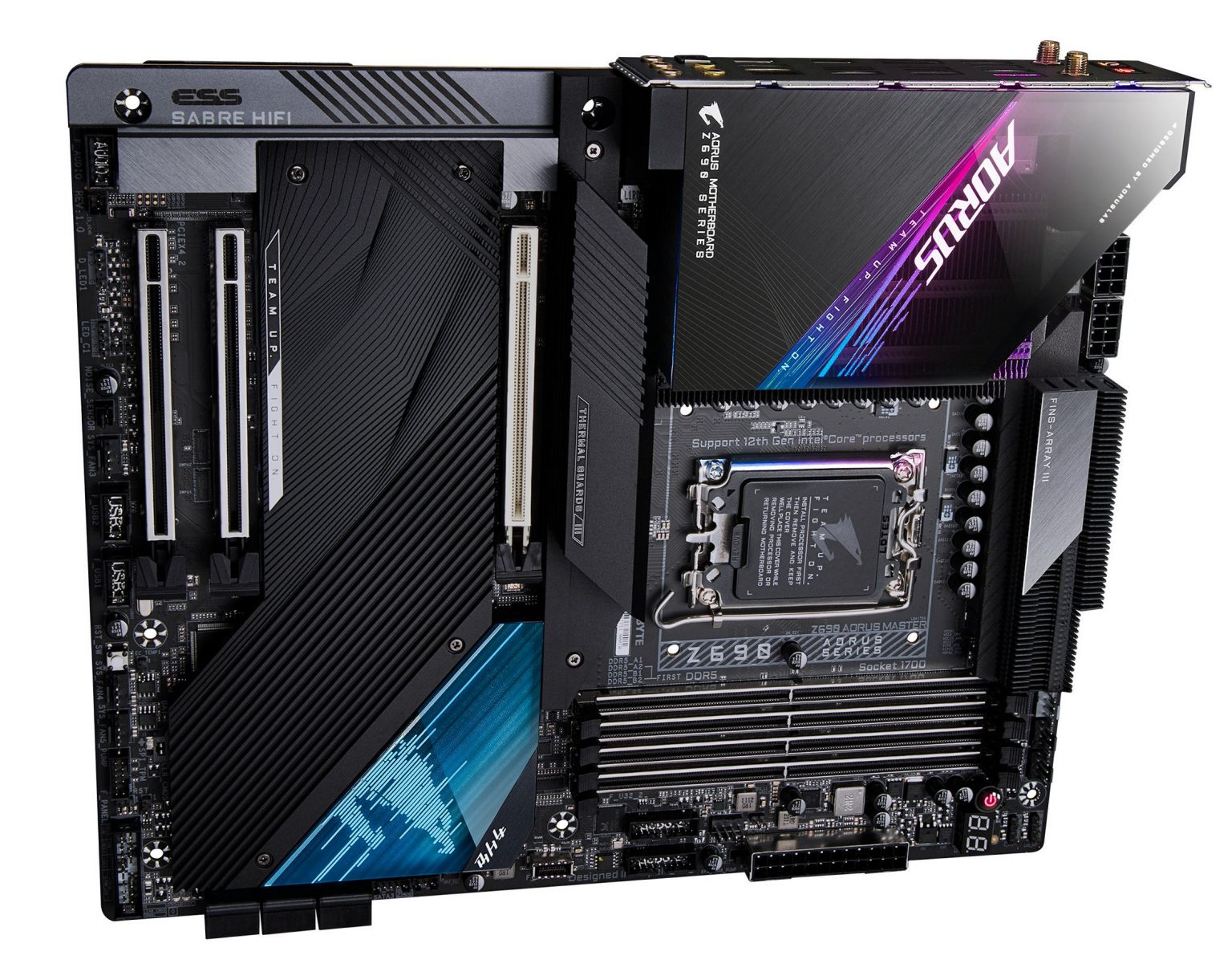 Immagine pubblicata in relazione al seguente contenuto: Foto leaked della motherboard AORUS Z690 Master di GIGABYTE | Nome immagine: news32578_GIGABYTE-AORUS-Z690-Master_1.jpg