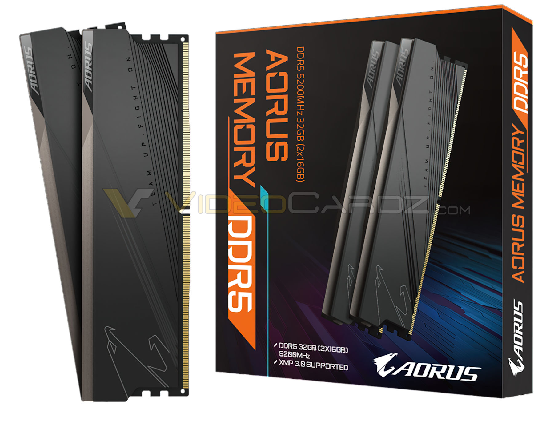 Media asset in full size related to 3dfxzone.it news item entitled as follows: Foto di un memory kit di RAM DDR5 da 32GB per desktop firmato AORUS | Image Name: news32610_GIGABYTE-AORUS-DDR5-32GB-Memory-kit_1.jpg