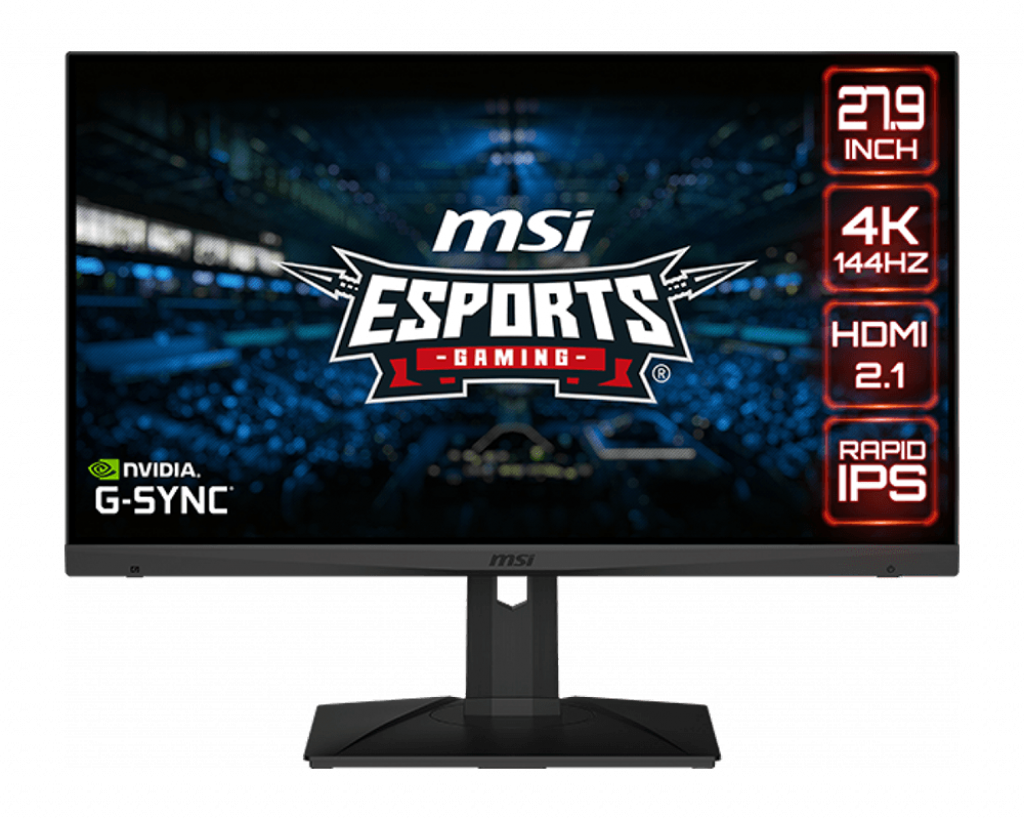 Immagine pubblicata in relazione al seguente contenuto: MSI annuncia il monitor Optix MAG281URF per in gaming in 4K a 144Hz | Nome immagine: news32784_MSI-Optix-MAG281URF_1.png