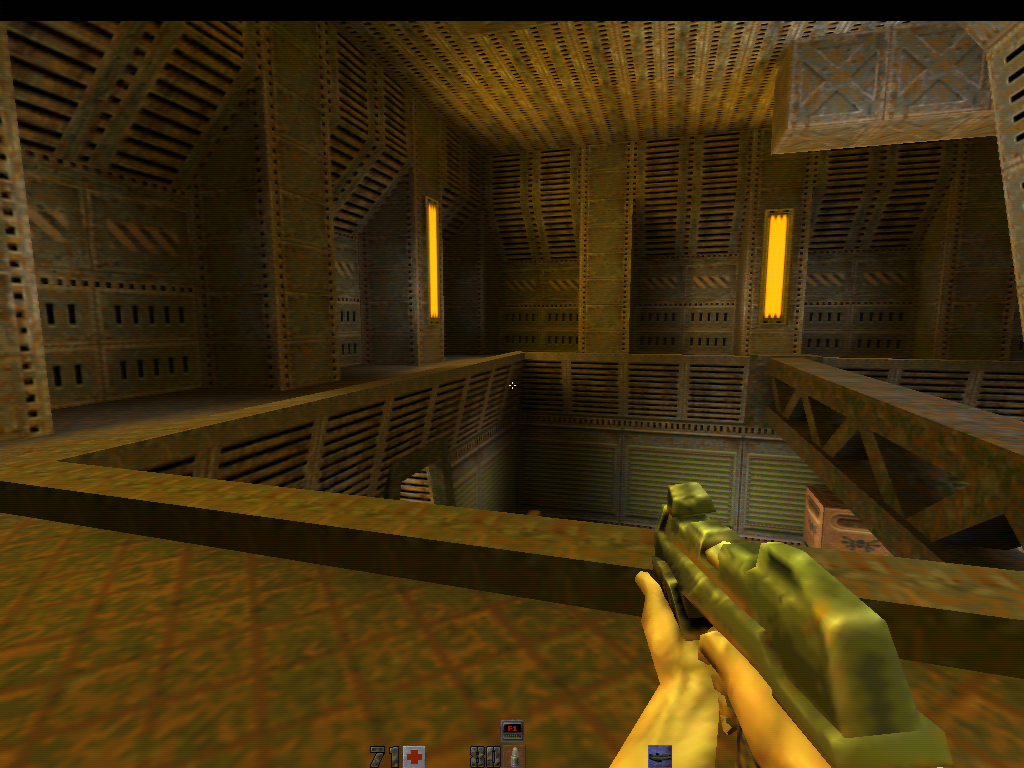 Immagine pubblicata in relazione al seguente contenuto: 3dfx Historical Assets | Official Videogame Demos | Download Quake II Demo | Nome immagine: news32889_Quake-II-3dfx-Voodoo2-SLI-12MB-Screenshot_Forumzone_3_1.png