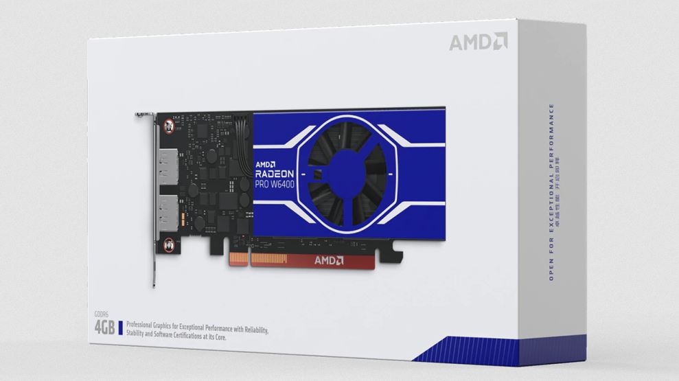 Media asset in full size related to 3dfxzone.it news item entitled as follows: AMD annuncia la scheda grafica Radeon PRO W6400 con GPU RDNA 2 a 6nm | Image Name: news32896_AMD-Radeon-PRO-W6400_5.jpg