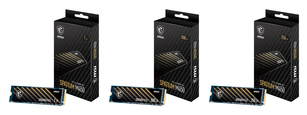 Immagine pubblicata in relazione al seguente contenuto: MSI annuncia la linea di SSD NVMe M.2 PCIe 4.0 denominata SPATIUM M450 | Nome immagine: news32933_MSI-SPATIUM-M450_2.jpg