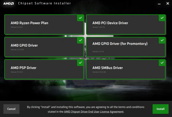 Immagine pubblicata in relazione al seguente contenuto: AMD rilascia il kit Chipset Drivers 4.03.03.431 per le CPU Ryzen e Threadripper | Nome immagine: news33088_AMD-Ryzen-Chipset-Driver-Screenshot_1.png
