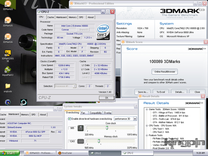 Media asset in full size related to 3dfxzone.it news item entitled as follows: Core 2 Extreme e 8800 Ultra: oltre 100.000 punti con 3DMark06 | Image Name: news5063_1.jpg