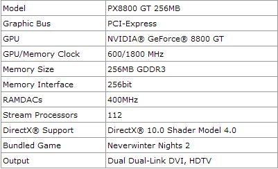 Immagine pubblicata in relazione al seguente contenuto: Leadtek lancia la video card WinFast PX8800 GT 256Mb | Nome immagine: news6229_2.jpg