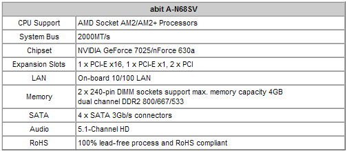 Immagine pubblicata in relazione al seguente contenuto: Abit lancia la motherboard A-N68SV per cpu AM2 e AM2+ | Nome immagine: news6326_2.png