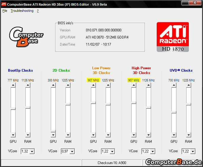 Media asset in full size related to 3dfxzone.it news item entitled as follows: Radeon Bios Tools: ATI BIOS Editor 0.9 beta | Image Name: news6809_1.png