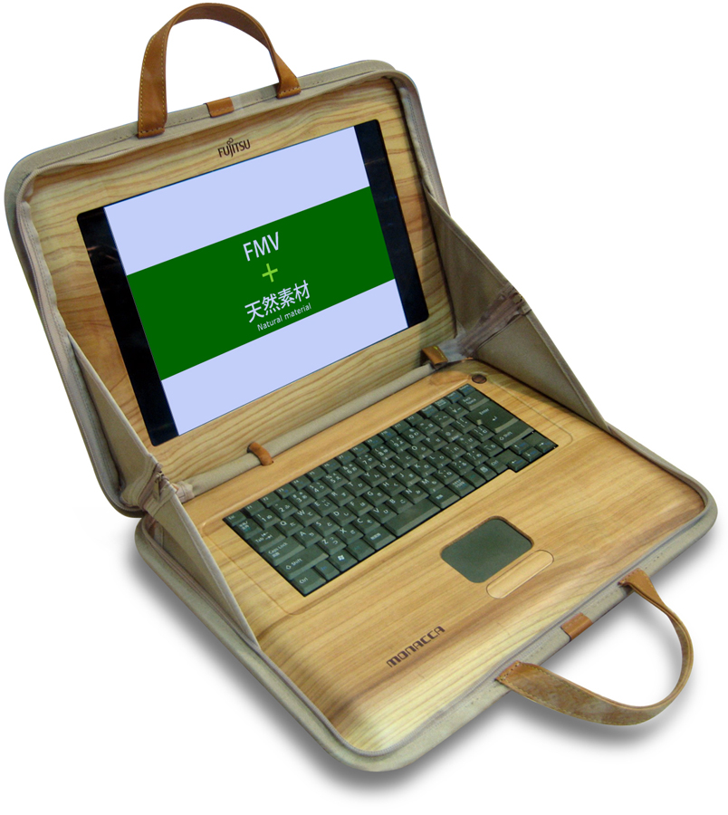 Immagine pubblicata in relazione al seguente contenuto: Fujitsu mostra il notebook FMV-Biblo NX95Y con case in legno | Nome immagine: news7277_1.jpg