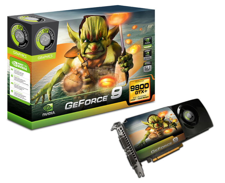 Immagine pubblicata in relazione al seguente contenuto: Point of View lancia la sua video card GeForce 9800 GTX+ | Nome immagine: news8136_1.jpg