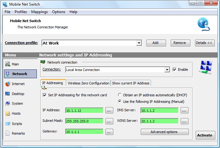 Immagine pubblicata in relazione al seguente contenuto: Mobile Net Switch 3.71 cambia al volo la configurazione di rete | Nome immagine: news8312_1.jpg